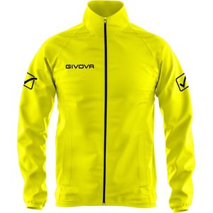 Givova Heren Rain Basico Jas - Geel Fluo