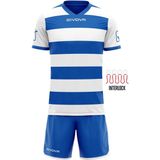 Givova - Rugby Sportset - Wit/Blauw - Ademend & Duurzaam