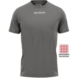 givova One-mac01 T-shirt voor volwassenen, uniseks, met korte mouwen, grijs (donker)