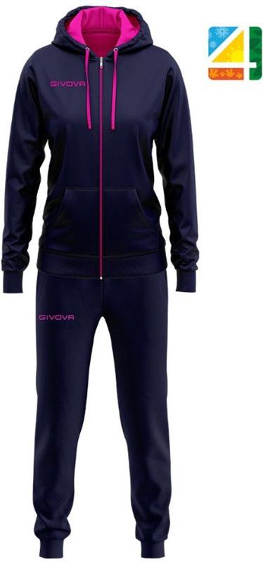 Givova - King Donna - Damesset - Blauw-Fuchsia