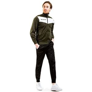 Givova Unisex pak visa overall, groen leger/zwart, M EU