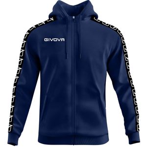 Givova BA10-0004-XL sweatshirt met volledige ritssluiting, blauw, XL