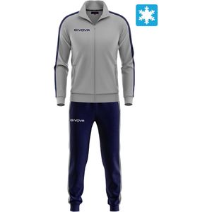 Trainingspak - Geborduurd Logo - Zwart - 80% Polyester / 20% Katoen