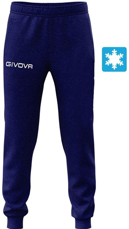Givova - Winter Fleece Broek - Zwart - 70% Katoen - 30% Polyester