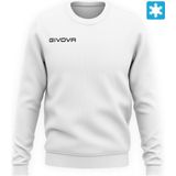 Givova Sweatshirt Felpa Wit 2XL - Comfortabel Katoen Unisex