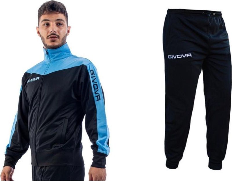 Givova - Roma - Trainingspak - Zwart - 100% Polyester