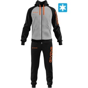 Givova - Super King - Trainingspak - Zwart - Geborsteld Fleece