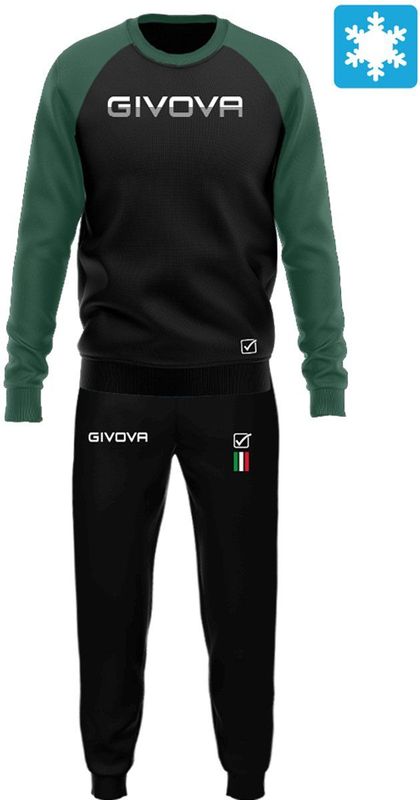 Givova - Italia 104 - Trainingspak - Zwart - 85% Polyester 15% Katoen
