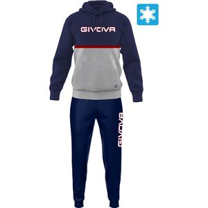 Givova - Tuta Italia 106 - Sportset - Zwart/Bordeaux - Sportkleding