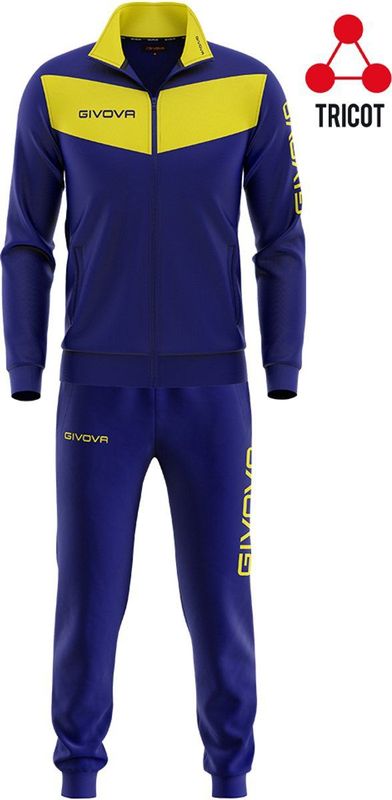 Givova - Luxury Visa - Trainingspak - Zwart - 100% Polyester Triacetaat