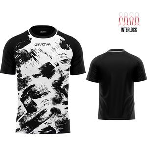 Sports t-shirt givova art interlock black-white