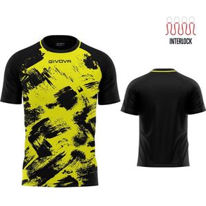 Sports t-shirt givova art interlock fluo yell-black