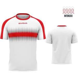 Givova Sport T-Shirt rot-weiß M-Temate & Leichtgewicht