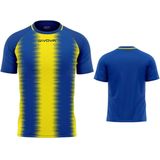 Sports t-shirt givova stripe royal-yellow