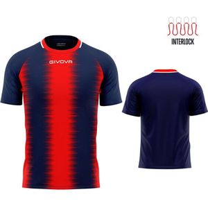 Sports t-shirt givova stripe blue-red