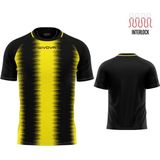 Sports t-shirt givova stripe yellow-black