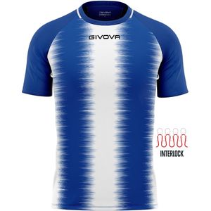 Sports t-shirt givova stripe black-royal