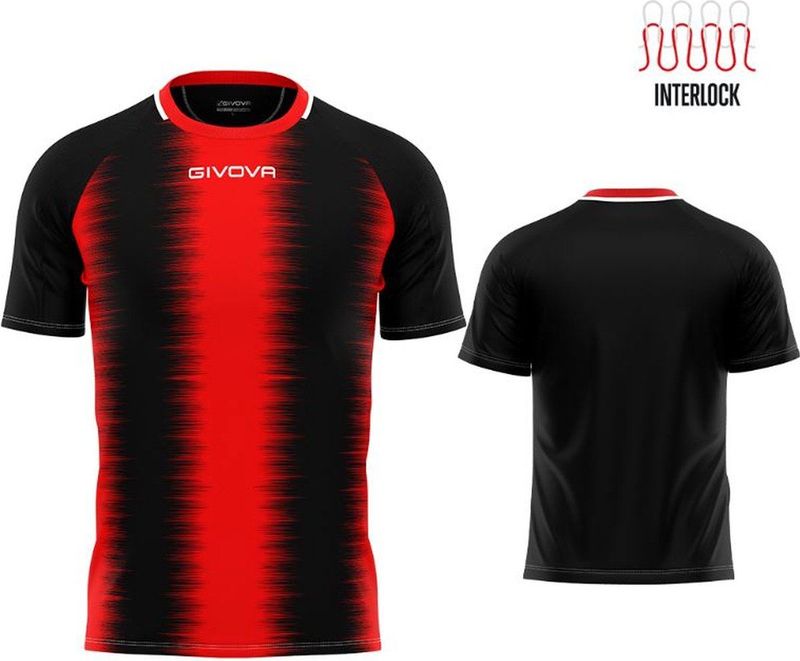 Givova Stripe T-shirt Met Korte Mouwen Rood M Man