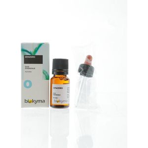 Gember Wortelstok Extra zuivere Essentiële Olie 100 % natuurlijk 10 ml - Biokyma - voor Aromatherapie, Verdamping, Massage en intern gebruik.