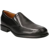 Geox - Federico - Herenschoenen - Zwart - Glad Leer - Stretch Inzetstuk