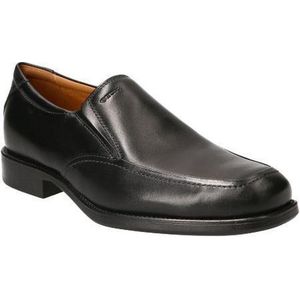 Geox - Federico - Herenschoenen - Zwart - Glad Leer - Stretch Inzetstuk