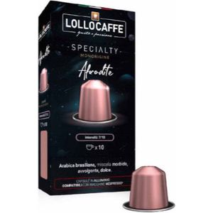100 Nespresso (Aluminium Capsules) compatibel koffiecups - Lollo Speciality Afrodite Arabica - PVC FREE - Italiaanse koffie - voor espresso, cappuccino, ristretto, macchiato - Werkt met Nespresso Inissia, Citiz, Essenza, Pixie koffiezetapparaten enz.