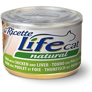 Life Cat 102321 blikje recepten met tonijn, kip en fegatini, 150 g