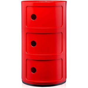 Kartell Componibili Bijzettafel Large (3 Comp.) Rood