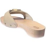 Scholl - Pescura Heel Original - Slipper - Beige - Leer - Rubber Zool
