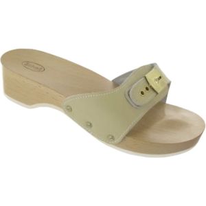 Scholl - Pescura Heel Original - Slipper - Beige - Leer - Rubber Zool