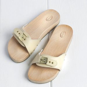 Scholl - Pescura Flat Original - Slipper - Beige - Leer