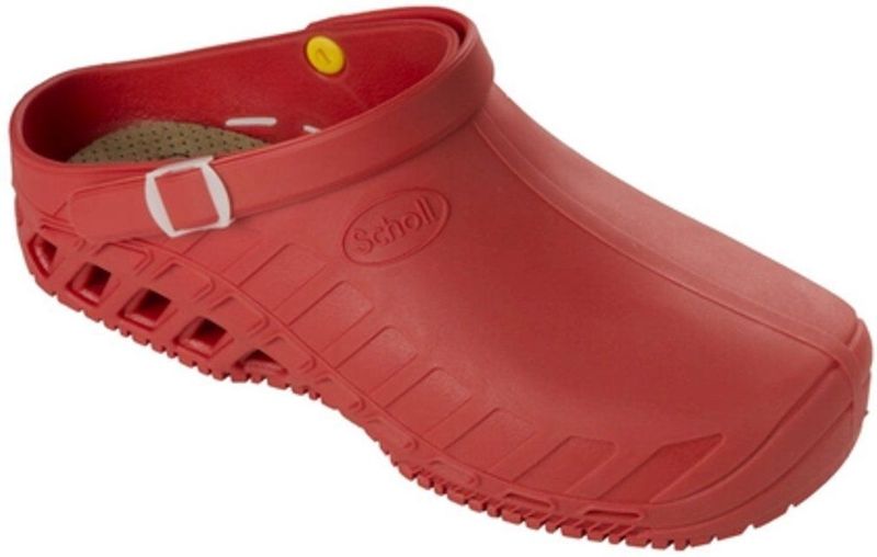 Scholl - Evo - Klomp - Rood - Uitneembare Binnenzool - Ademend