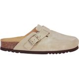 SCHOLL FAE NEW Suede SA Womens Dark Beige FALSO Clogs Dark Beige