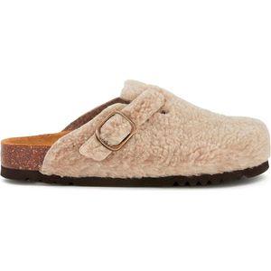 Scholl - Fae - Klomp - Taupe - Synthetische Schapenvacht