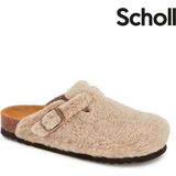 Scholl - Fae - Klomp - Taupe - Synthetische Schapenvacht