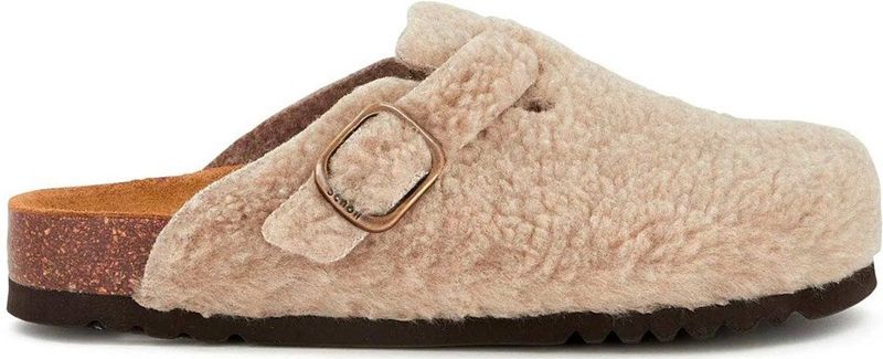 Scholl - Fae - Klomp - Taupe - Synthetische Schapenvacht