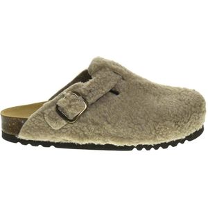 Scholl - Fae - Klomp - Taupe - Synthetische Schapenvacht