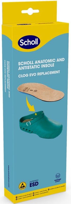 Scholl - Clog Evo - Inlegzool - Taupe - Antistatisch - Ademend - Antibacterieel