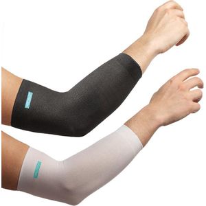 Eczeem elleboog | psoriasis elleboog beschermers Tepso® (2 stuks) Maat: XL | 33 cm in lengte. | Kleur: Donkergrijs | Zeer lange levensduur