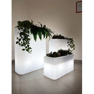 Wamat, rechthoekig, model BLOG, cm, 30 x 70 cm, hoogte 90 cm, met LED-verlichting, koud licht