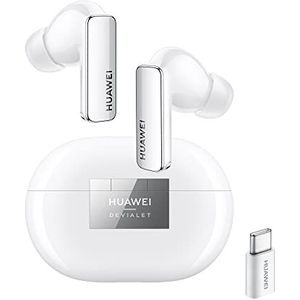 HUAWEI FreeBuds Pro 2 Bluetooth-hoofdtelefoon, Hi-Res audio, dubbele luidspreker, actieve ruisonderdrukking 47 dB, adaptief EQ, aansluiting 2 apparaten, IP54, keramisch wit, met AP52-adapter