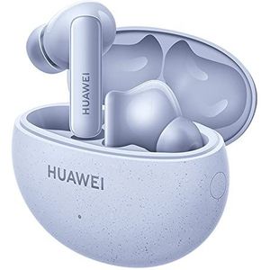 HUAWEI FreeBuds 5i, iOS, Android en Windows, Bluetooth 5.2 draadloze hoofdtelefoon, Hi-Res-audio, 3 ANC-modi, tot 28 uur looptijd, touch-bediening, IP54, verbinding met 2 apparaten, blauw + AP52
