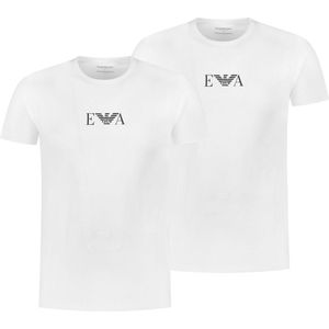 Emporio Armani - Basis 2-pack Ronde Hals T-shirts Wit