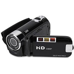 Digitale Camcorder, Full HD 270 ° Rotatie 1080P 16X High Definition Video DV Camera Professionele Opname Videocamera voor Home Party Outdoor Picknick Camping(Zwart)