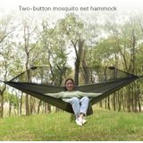 280x140cm twee trekknop nylon met klamboe dubbele parachute doek hangmat outdoor camping hangmat