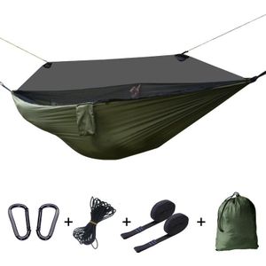 280x140cm twee trekknop nylon met klamboe dubbele parachute doek hangmat outdoor camping hangmat