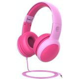 Gorsun GS-E61V kinderen hoofdtelefoon bedraad student kat oor afneembare opvouwbare leren hoofdtelefoon (roze)