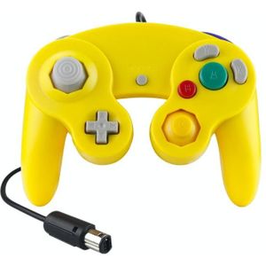 2 PCS Single Point Vibrerende Controller Wired Game Controller voor Nintendo NGC / Wii  Productkleur: Geel