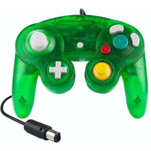 5 PCS Single Point Vibrating Controller Wired Game Controller voor Nintendo NGC (transparant groen)
