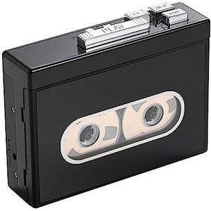 LAZRU - Draagbare Cassettespeler - Zwart - Bluetooth - FM-radio-stereo